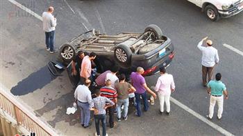 إصابة 3 أشخاص فى حادث انقلاب سيارة ملاكى بالغربية 