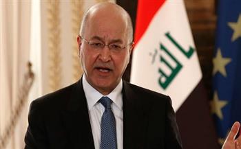 الرئيس العراقي يعزي عائلات ضحايا حادث مستشفى ابن الخطيب