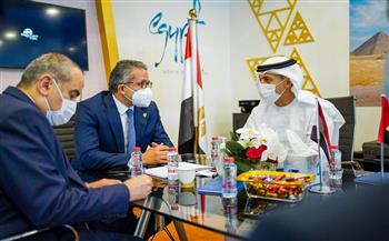 وزيرا السياحة والآثار والطيران المدنى يلتقيان وزير دولة الإمارات لريادة الأعمال والمشاريع الصغيرة 