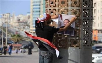 العلم المصري وصور الرئيس السيسي تزين شوارع غزة تزامنا مع زيارة الوزير عباس كامل للقطاع فيديو وصور دار الهلال