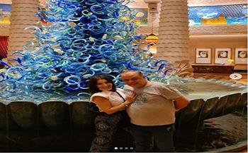 الفنانة روجينا برفقة زوجها أثناء عطلة رائعة بدبي (صور)